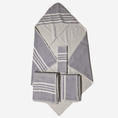 Baby hooded bath towel set