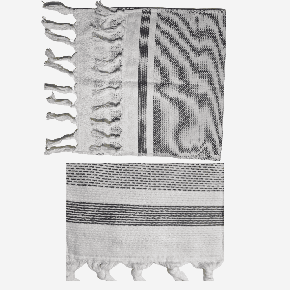 Gray partial terry towel